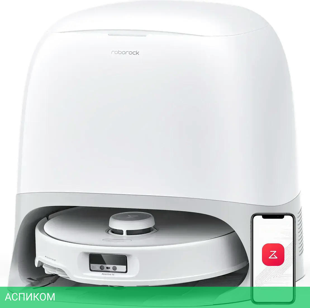 Робот-пылесос Roborock Robotic Vacuum Cleaner+Empty Wash Fill Dock Qrevo Curv RU White (QRC02-02)