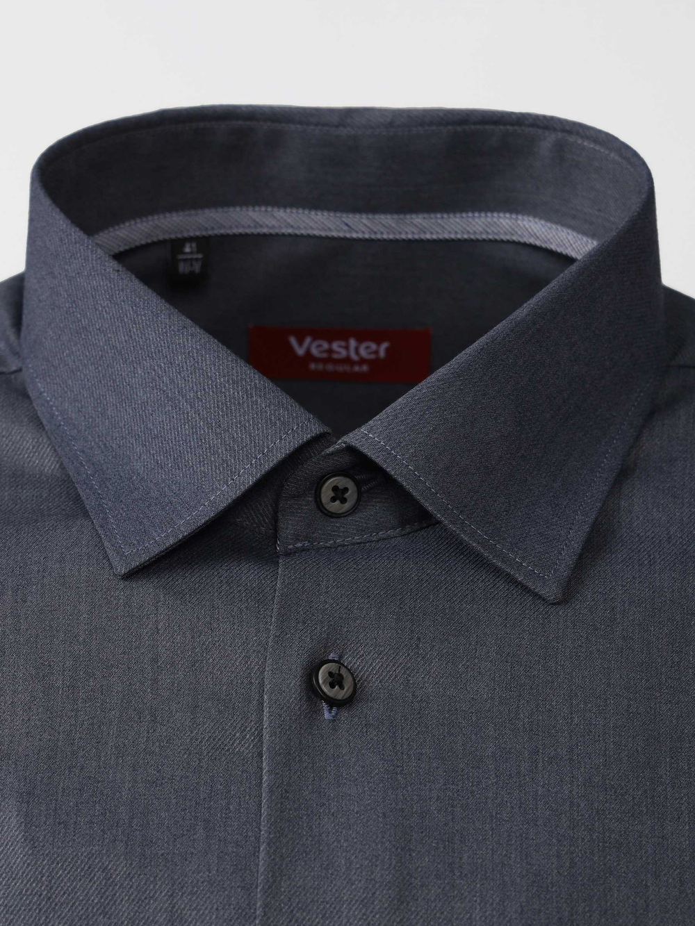 Сорочка мужская VESTER длинный рукав, цвет темно-серый 54618 18