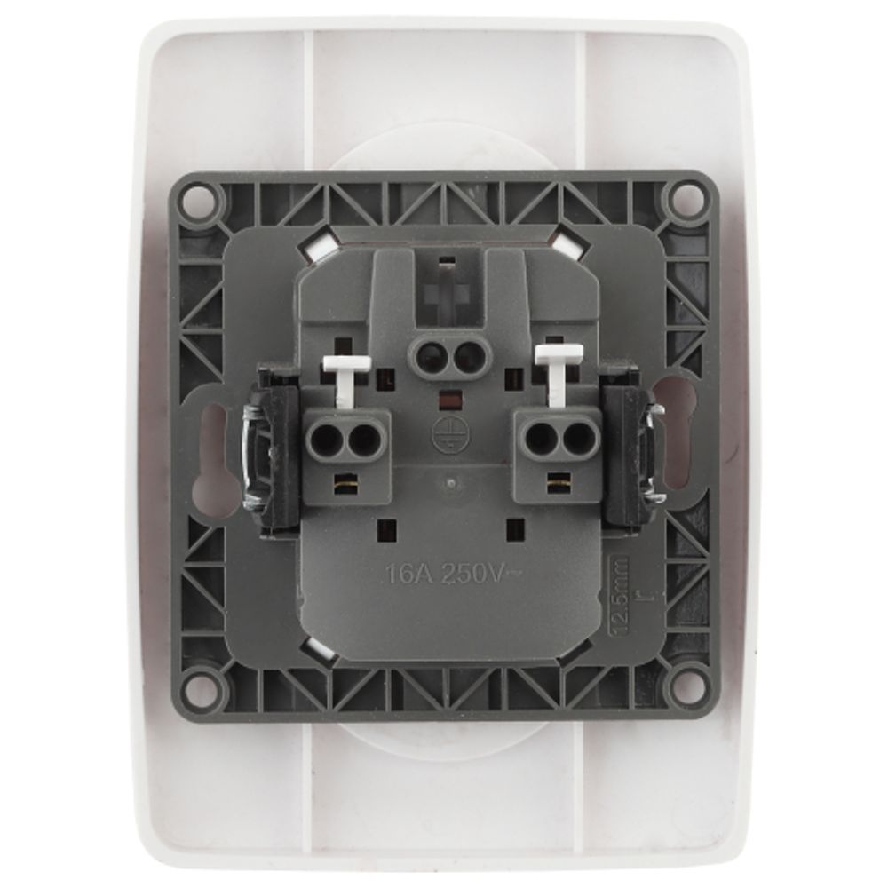 Розетка ЭРА Серия 12 12-2107-01 двойная без заземления 2X2P 16A-250В IP20 белый