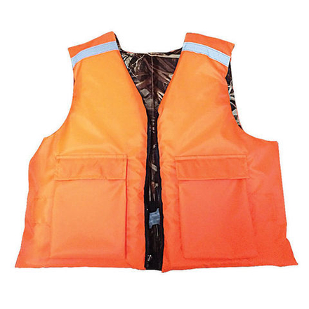 Жилет спасательный Хамелеон 2 цвета Камыш/Оранж 90+