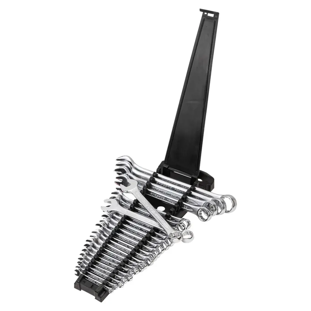 Набор ключей комбинированных 25пр.(6,7,8,9,10-2шт,11,12-2шт,13-2шт,14-2шт,15,16,17-2шт,18,19,21,22,24,27,30,32мм),в пластиковом держателе Forsage F-5261MP