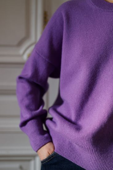 Джемпер Л.Т., 100% шерсть ягнёнка, цвет пурпурный.