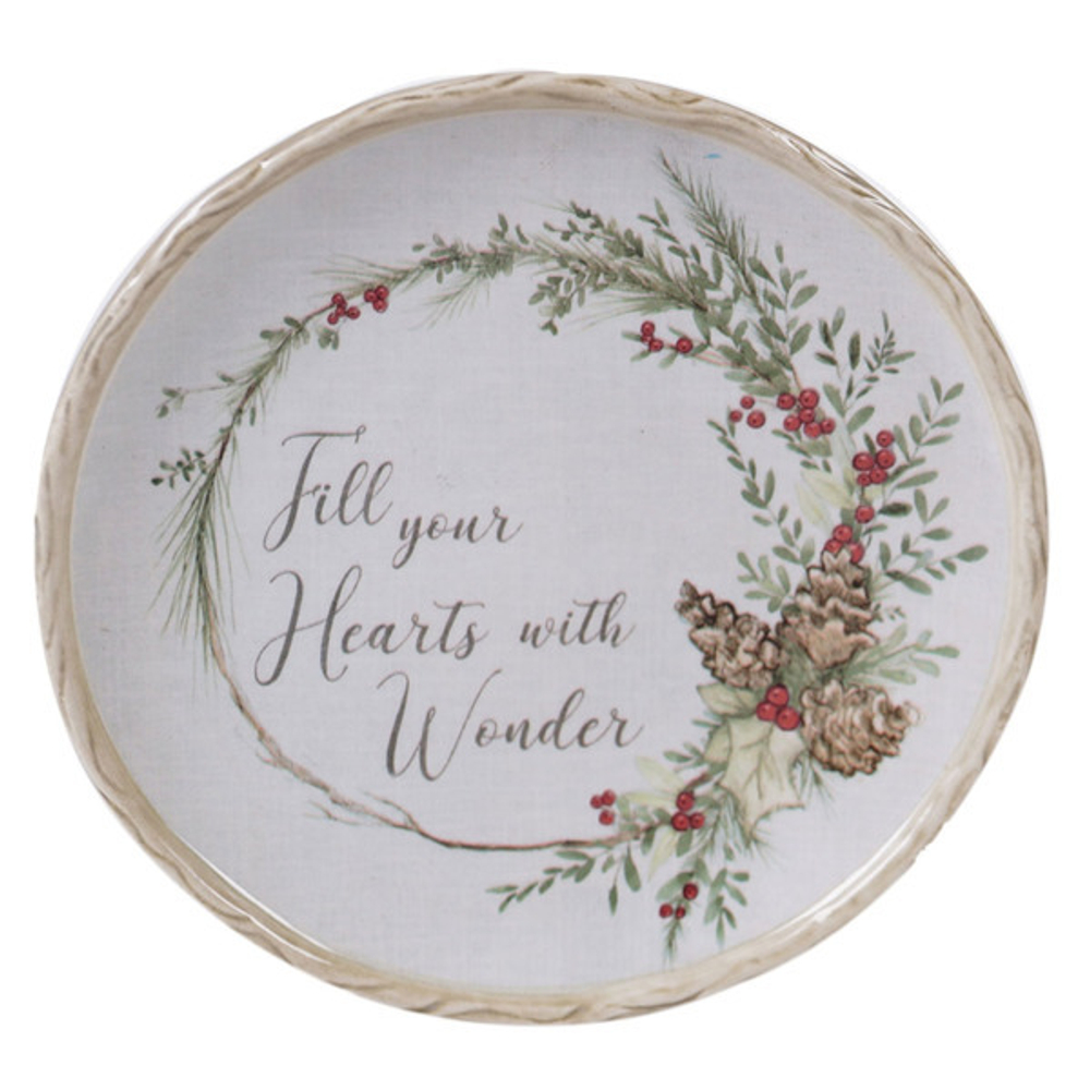 Тарелка десертная Certified Int. Плющ и остролист Пожелание чуда 15см