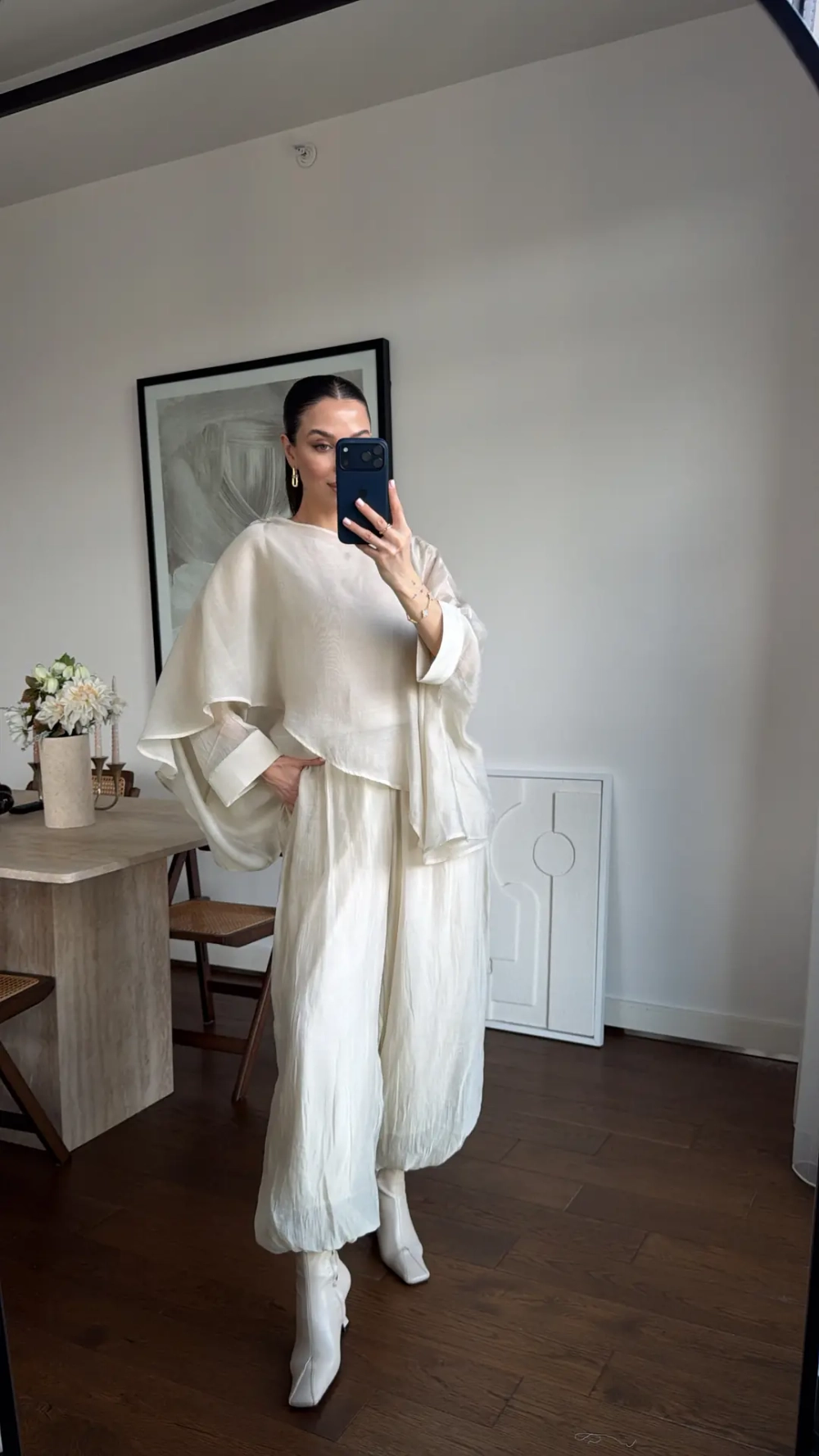 Блуза многоярусная с накидкой