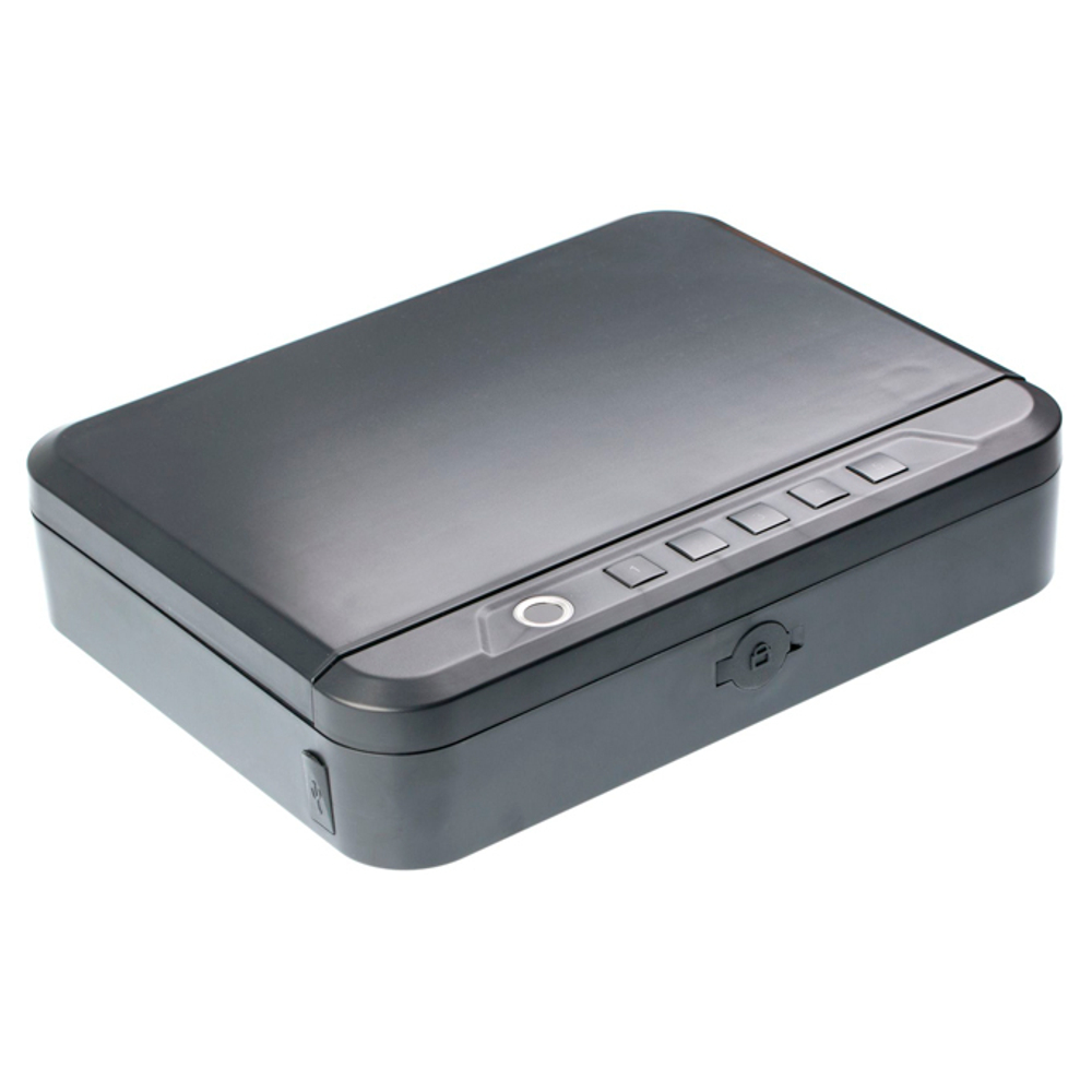 Сейф-Кейс с замком отпечаток пальца/пароль/приложение, пластик+сталь, 2.6 л