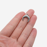 Подвеска "Лунница" 16*14,2мм, сталь без покрытия