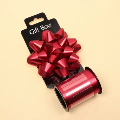 Набор для декорирования «Романс» бант d=10 см, лента 1,6 см (10м), Рубин