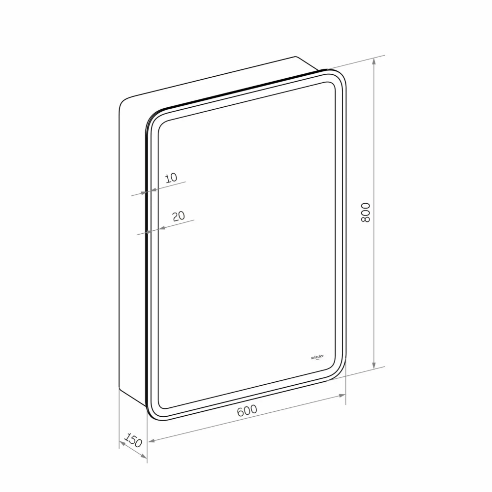 Зеркала-шкафы Reflexion Circle RF2109SR