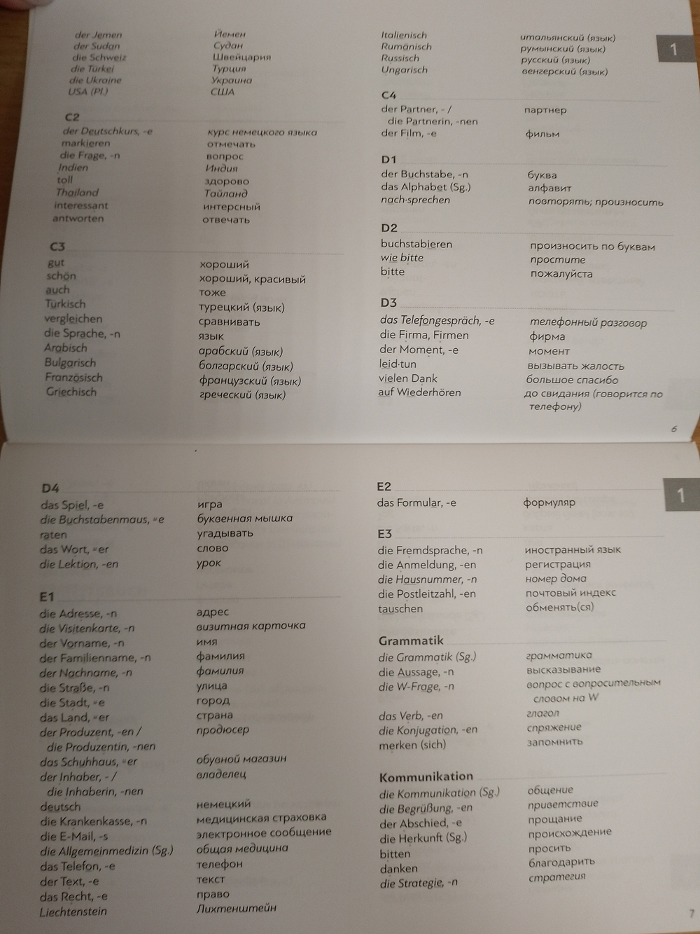 Schritte plus NEU 1+2, Glossar Deutsch-Russisch