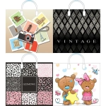 Пакет ПЭ с пластмассовыми ручками 38+10см"Ассорти нейтрал" Арт (комплект 10 шт)