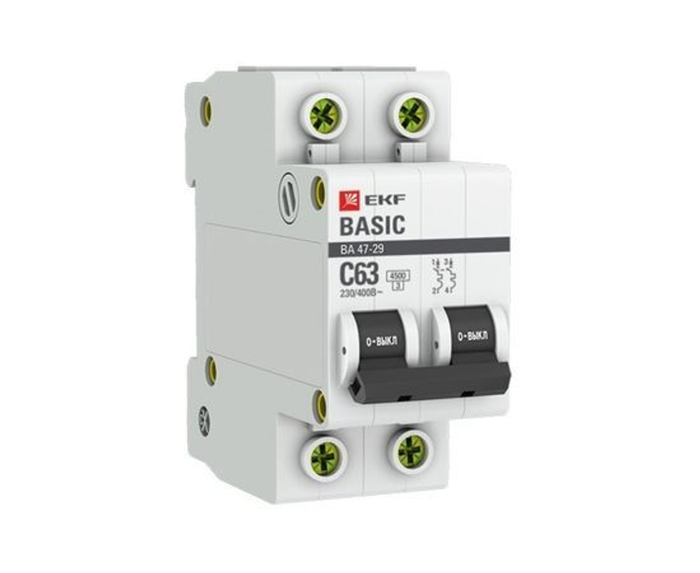 Выкл.автом. 1П 40А хар-ка C 4,5кА EKF ВА47-29 Basic