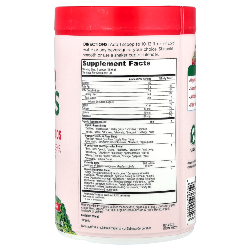 Country Farms, Super Greens, подщелачивающая формула, ягоды, 300 г (10,6 унции)