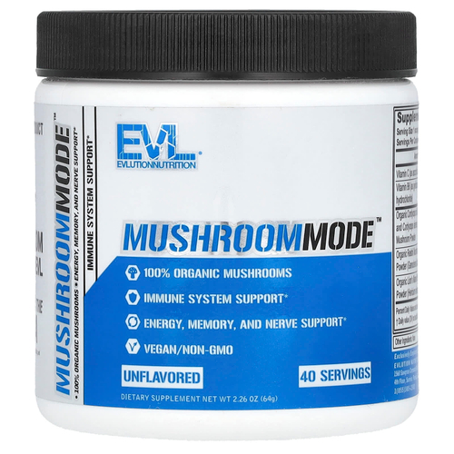 EVLution Nutrition, MushroomMode, грибной продукт, без добавок, 64 г (2,26 унции)