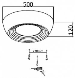Накладной светильник Sonex Cronus 7715/54L