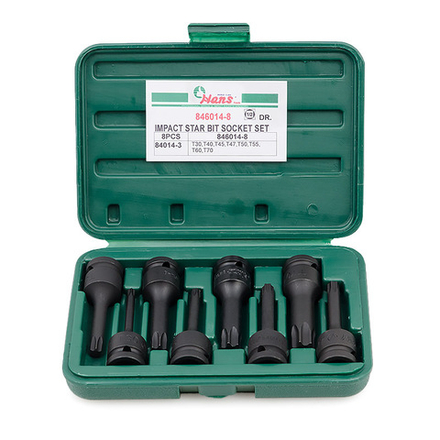 Комплект ударных бит Torx 1/2' Hans, 846014-8