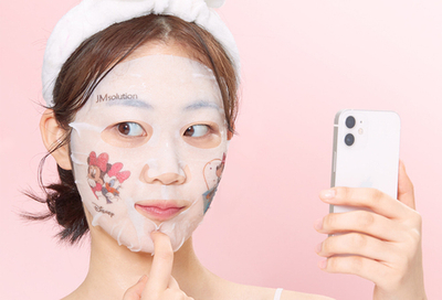 JMSOLUTION Питательная тканевая маска в новом дизайне С ГРАНАТОМ Selfie Nourishing Collagen Mask (30 мл)