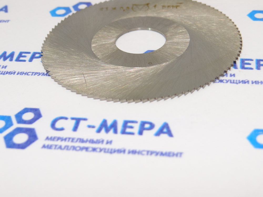 Фреза отрезная по металлу 63х0.8х16мм. z=100 Р6М5 с фаской без ш/п