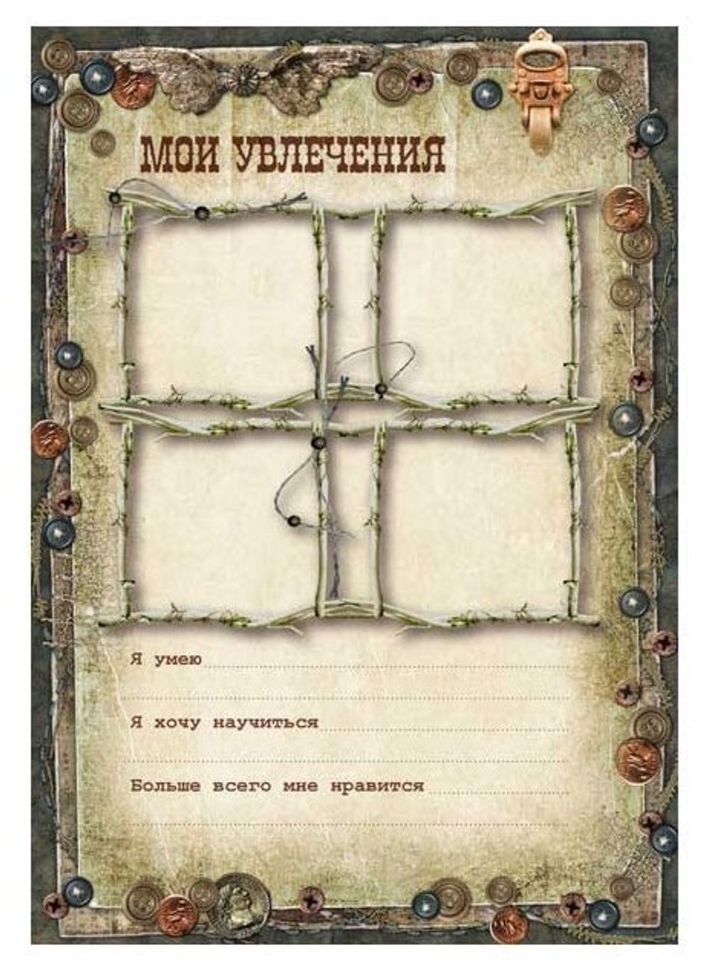 Листы-вкладыши для портфолио школьника, 25 разделов, 30 листов, для мальчиков, ПОРТ-4