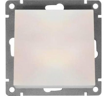 Выключатель одноклавишный "UNIVersal" серия "Афина", с/у, 10А, 220В, жемчуг (еврослот) (HU2311)
