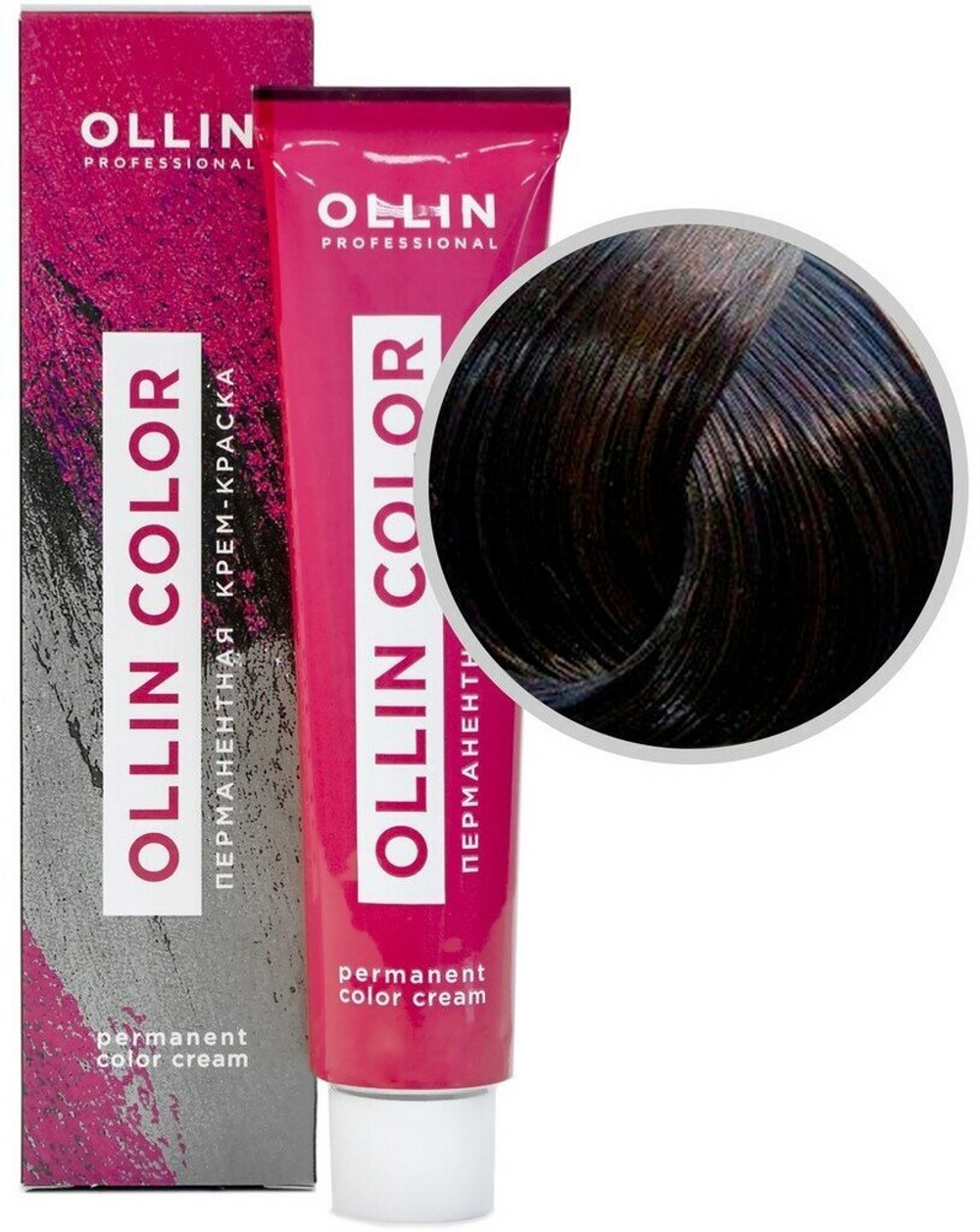OLLIN COLOR 4/0 шатен 60мл Перманентная крем-краска для волос