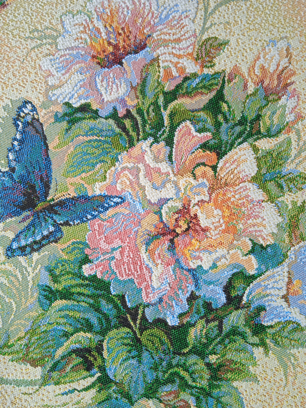 Набор декоративных гобеленовых салфеток Вальс цветов (1 шт D 54см+6 шт d 20см)