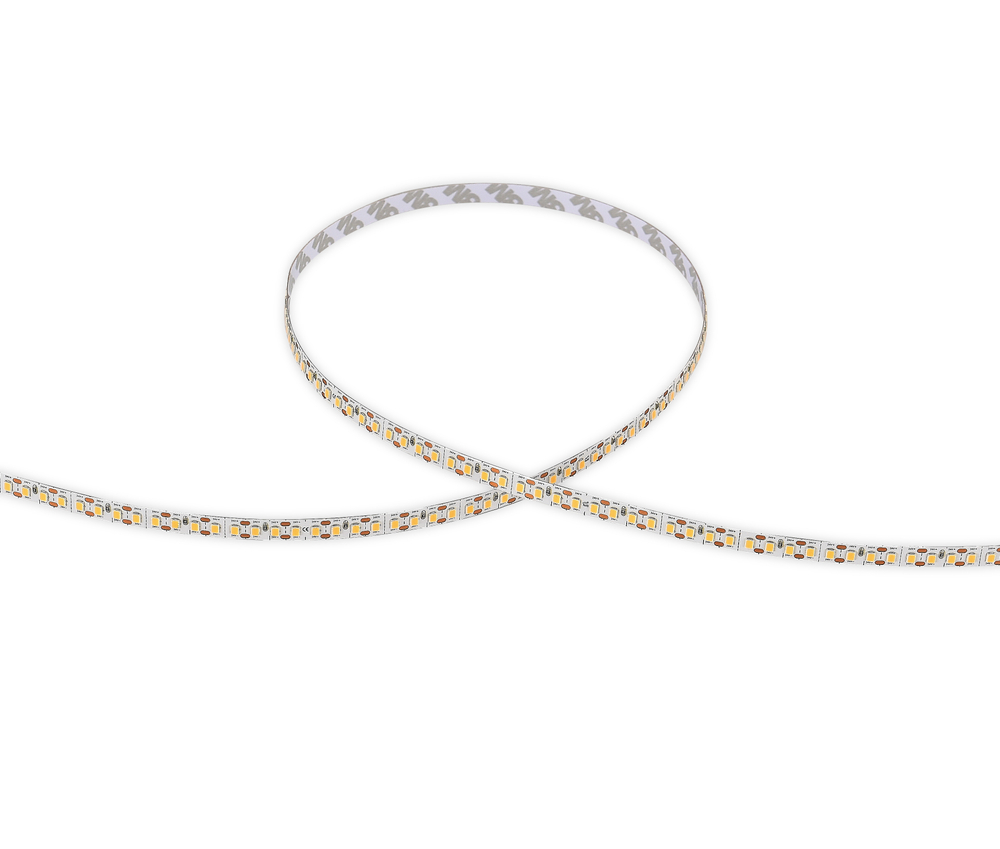 Лента светодиодная SMD тёпло-белая DC24V 14, 4W/m 3000K 1920Lm/m 160д/м CRI>90 IP20,  упаковка 5 метров,  ширина 8мм,  высота 1, 5мм,  самоклейкая