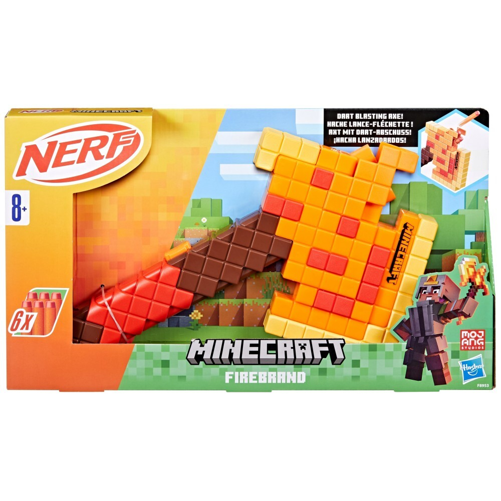 Hasbro Nerf - Minecraft Firebrand Топор-пусковая установка + стрелы F8953 / артикул   F8953  / GTIN 5010996212306