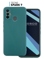 Чехол ROSCO для Tecno Spark 7 оптом (арт. TCN-S7-COLOURFUL-DARKGREEN)