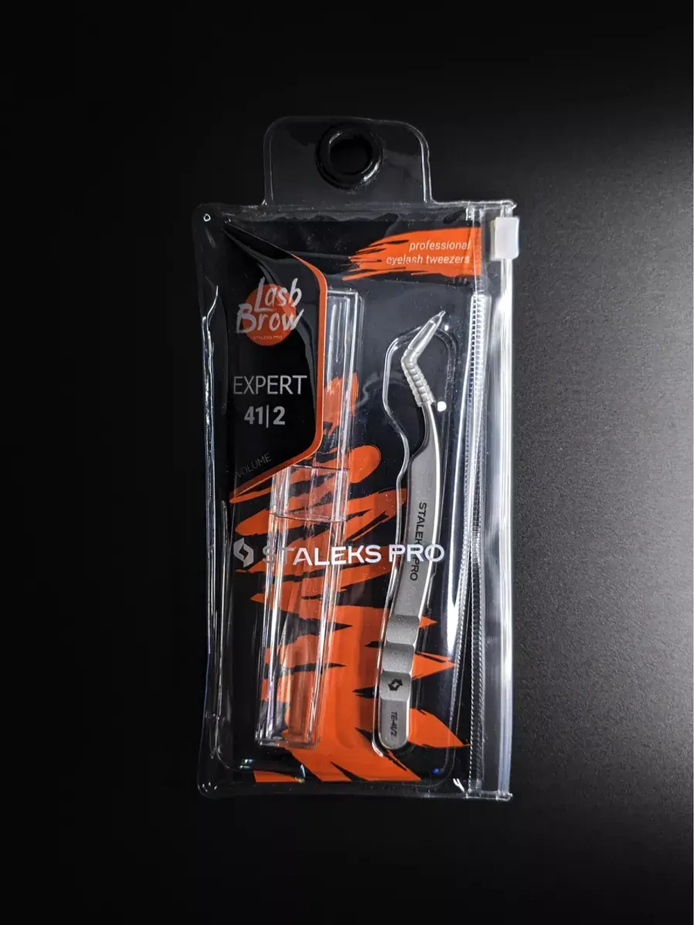 Пинцет для ресниц Staleks EXPERT 41 TYPE 2 L-образный