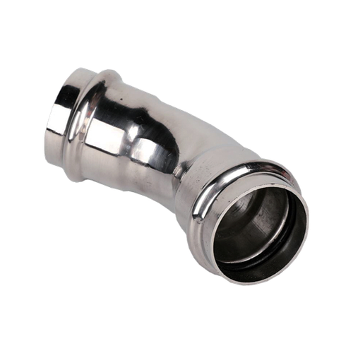 Двухраструбный пресс-угольник ДУ-22*22*45° из нержавеющей стали TIM ZTI.559.002222