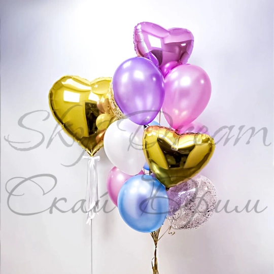 Композиция из шаров Для девочки Яркая