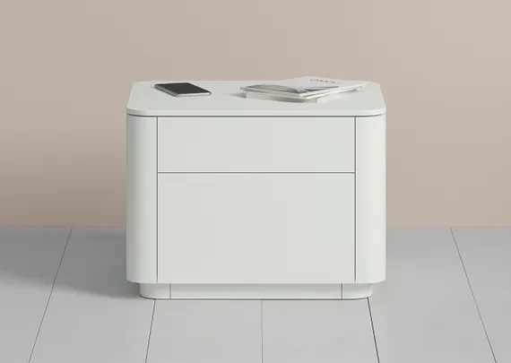 Тумба прикроватная Tammi 2 ящика ширина 50 см (белый)