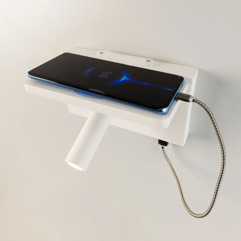 Citilux Декарт CL704370 LED USB QI Светильник поворотный Белый