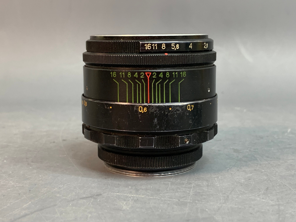 Helios-44-2 царапины на передней линзе