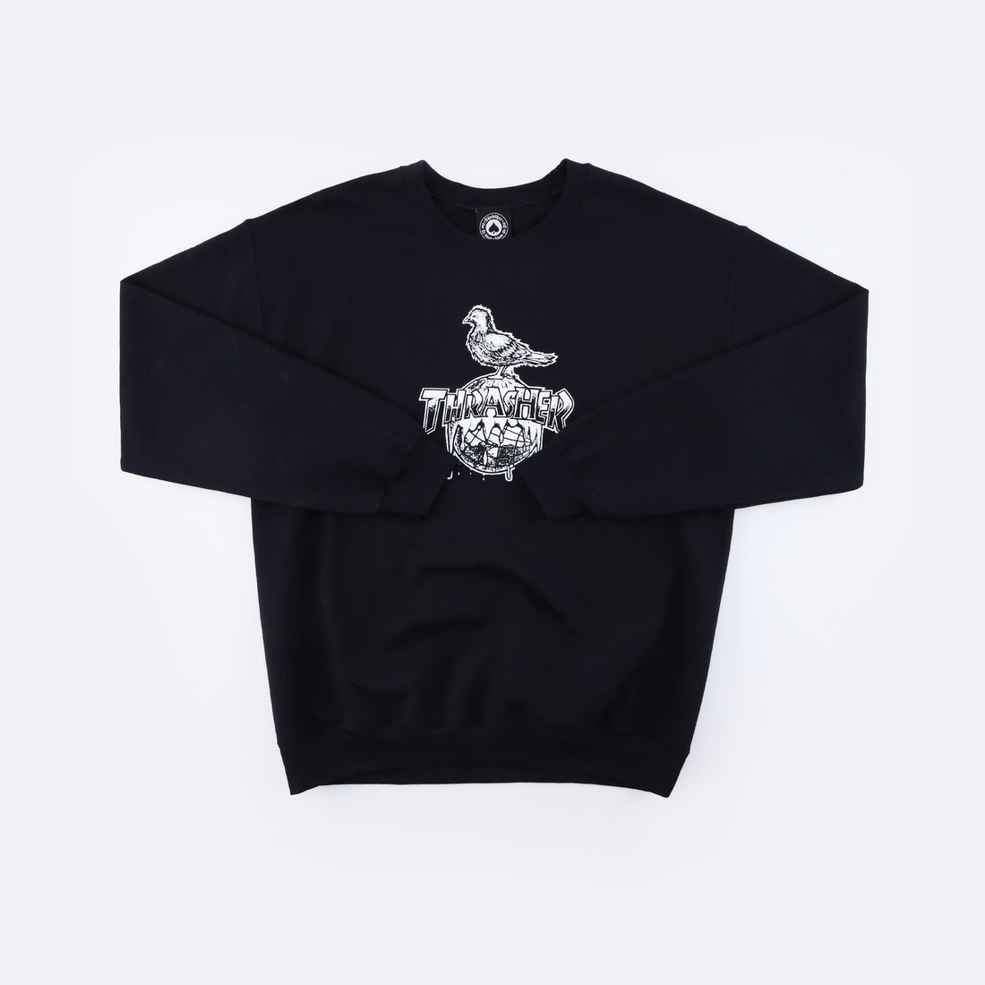 Купить Свитшот Thrasher Cover The Earth Crewneck (black)