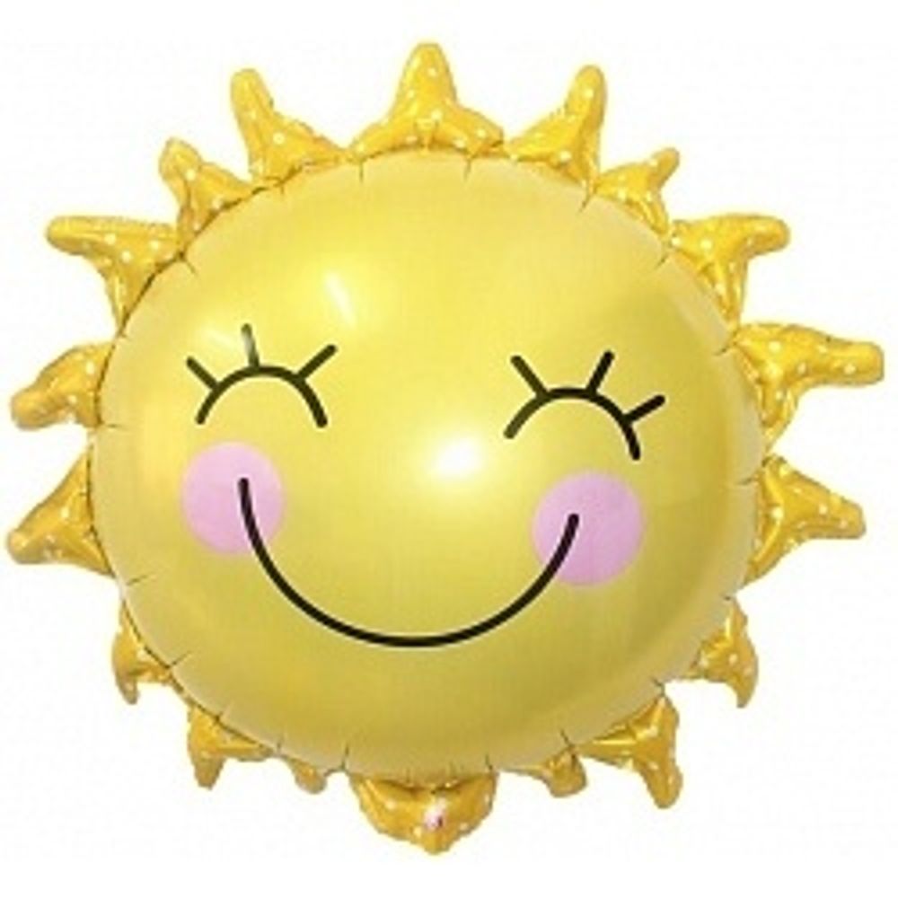 Шар (26"/66 см) Фигура, Солнышко улыбка 1 шт.