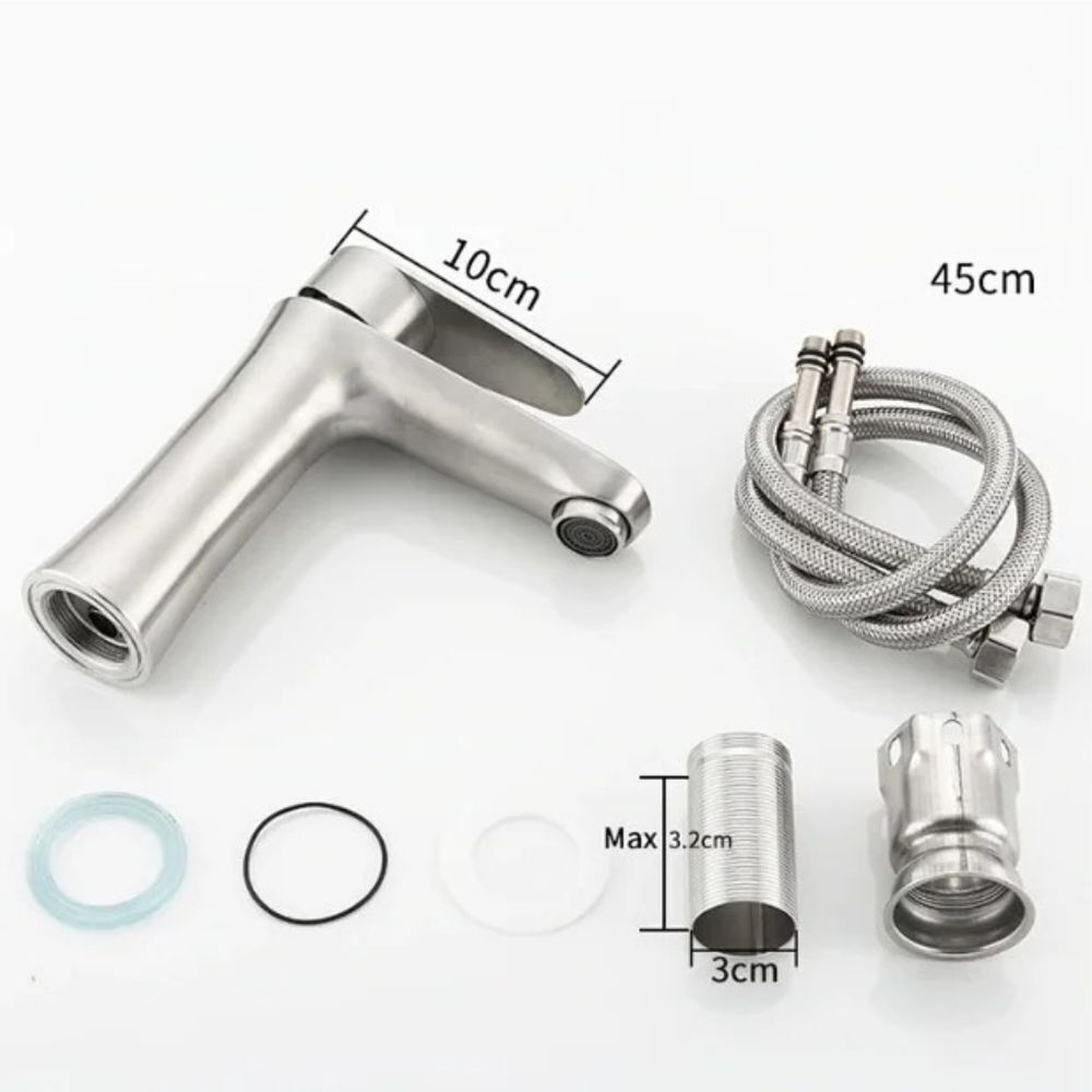 Смеситель для раковины, Frap, корот изл, с картриджем, сатин, F1048