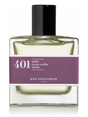 Bon Parfumeur 401 cedar, candied plum, vanilla