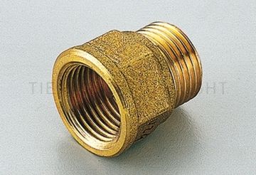 Переходник латунный Tiemme 1/2"x1" НР/ВР с наружной/внутренней резьбой фитинг 1500158