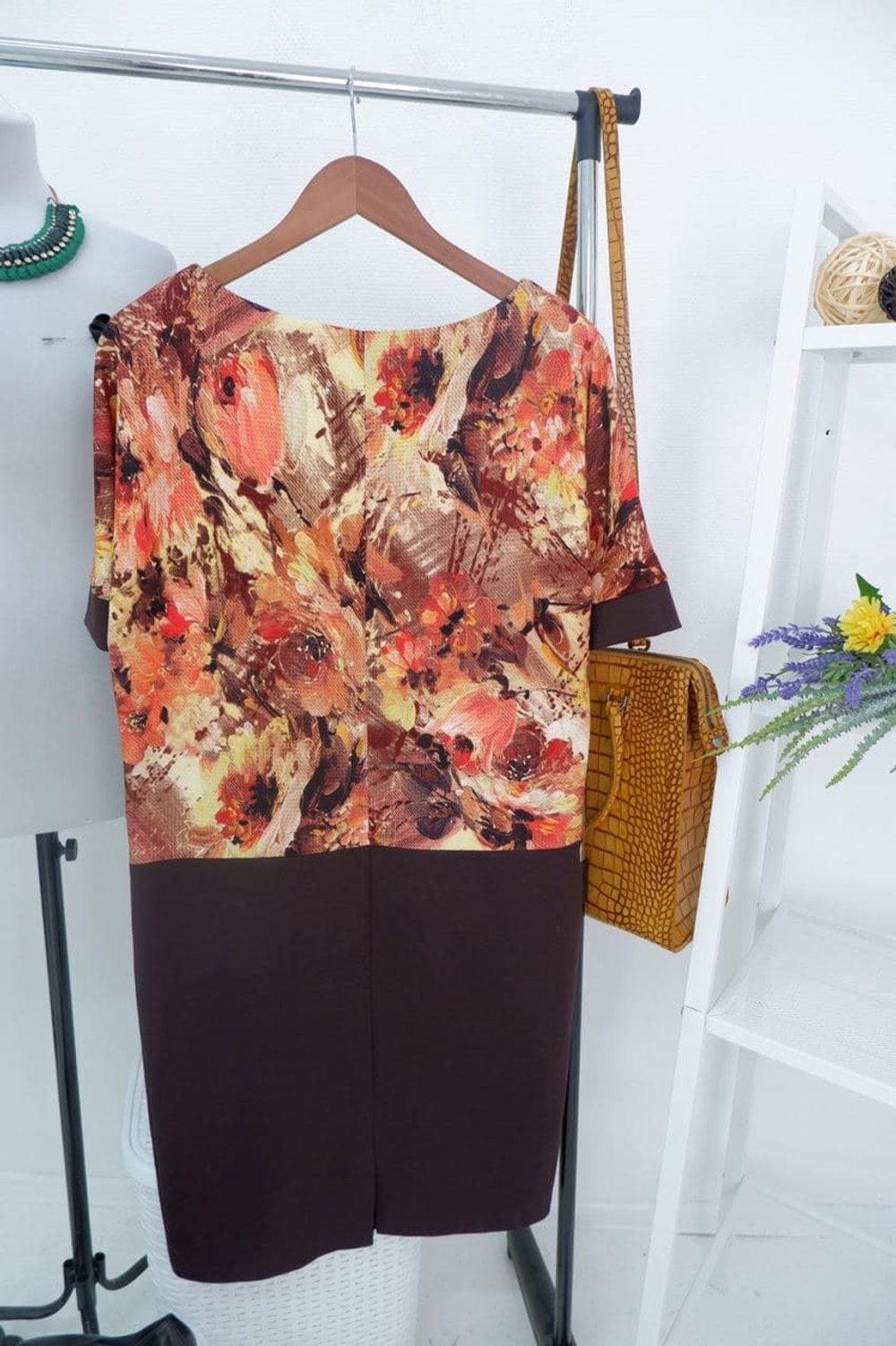 Платье MAGDA комбинированное 48 размер, новое