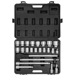 Набор инструментов 24пр. 3/4''6гр.(17,19,21,22,24,27,30,32,33,34,35,36,38,41,46,50), в кейсе Forsage F-6241-5