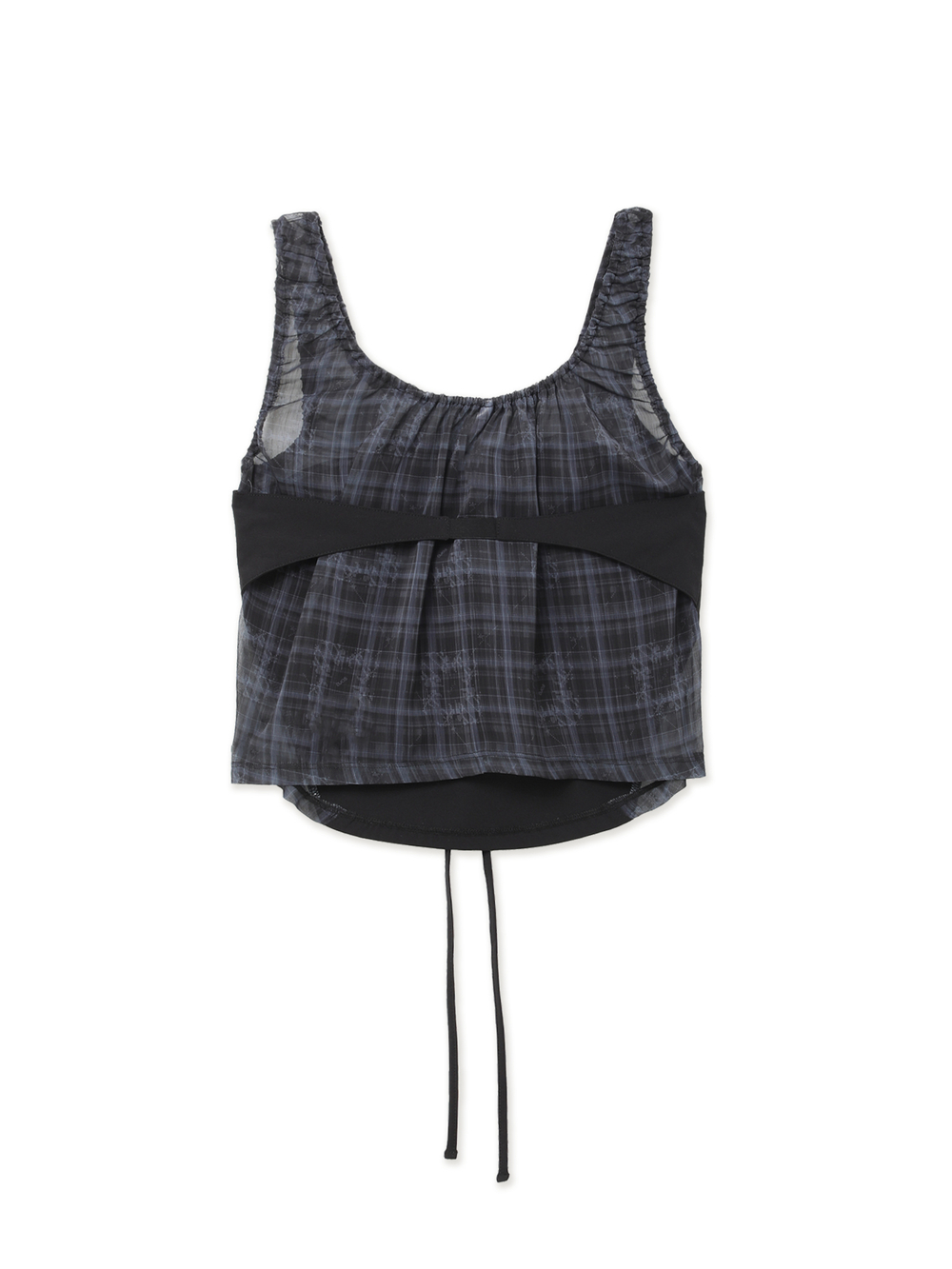Топ Halter Strap Plaid Sleeveless