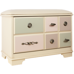 Банкетка Пандора 3 с обувницей Айвори Акварель