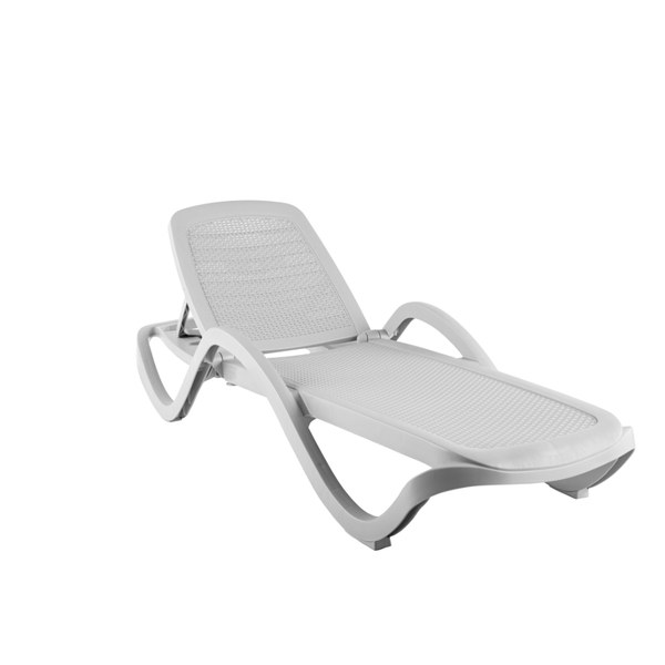 Шезлонг CAPRI плетеный белый