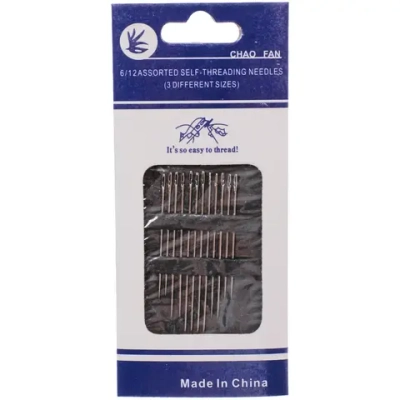 Иглы швейные в наборе 12шт «Favorite Hous», для плохо видящих, серебро