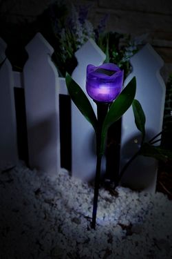 USL-C-651-PT305 TULIP SET 24 Садовый светильник на солнечной батарее Тюльпан. в составе набора из 24 шт. Белый свет. 1xLR аккумулятор в-к. IP44. TM Uniel.