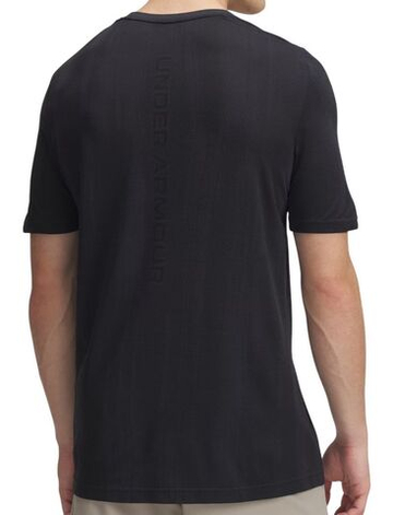 Мужская теннисная футболка Under Armour Vanish Seamless Novelty Short Sleeve - black/white