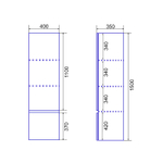 Пенал подвесной Azario Velluto белый (CS00088605)