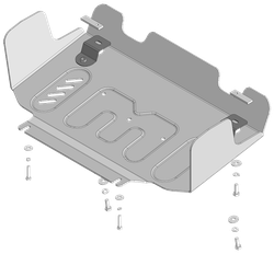 Защита алюминиевая 5 мм радиатора для Toyota Land Cruiser Prado 250 Motodor.32531
