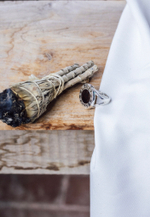 Кольцо «Лунный цикл» с белым перламутром и черной эмалью